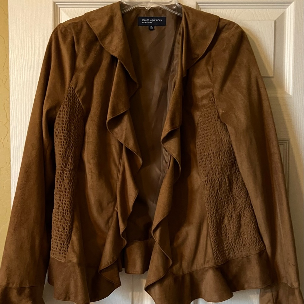 Light brown jacket with tags - never worn. Jacket was $159 but bought on sale.